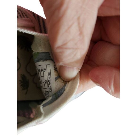 Tommy Bahama Sailor 10 M Navy White Striped Canvas Slip On Sneakers Boat Deck - Picture 5 of 5